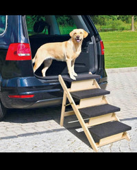 BRIKY 2-in-1 Dog Stairs/Dog Ramp with 4 Steps, Foldable Dog Stai