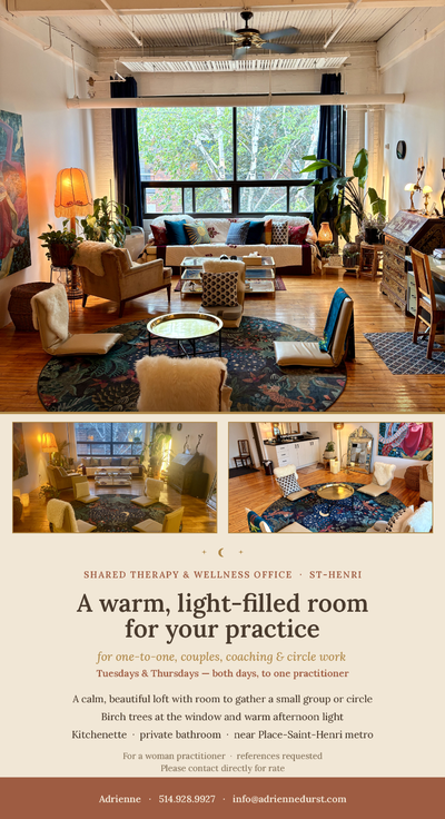 Tuesdays & Thursdays (both days) — one practitioner ~520 sq ft | Private, fully furnished | 3rd floo...