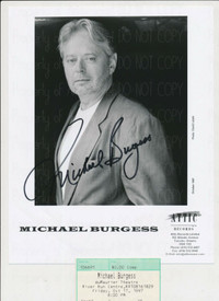 Michael Burgess-Signed 8x10 Attic Records Photo+Ticket Stub-1987