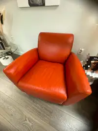 High-Quality Red Leather Sofas - Excellent Condition
