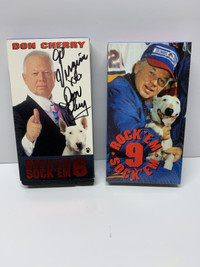 Lot of 2 Don Cherry's Rock 'Em Sock 'Em VHS # 6(Autographed!) &