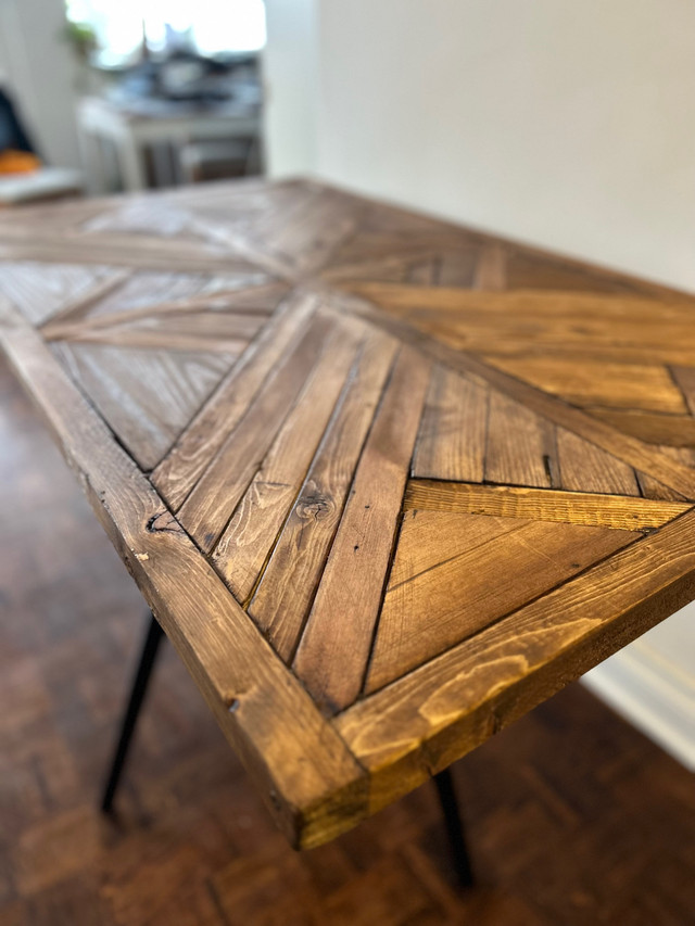 DIY handmade modern reclaimed wood table in Dining Tables & Sets in Ottawa - Image 3