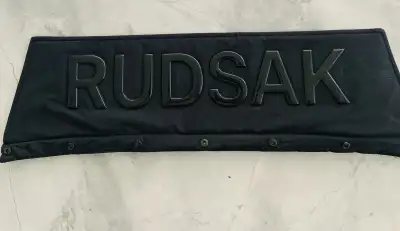 RUDSAK  Collar  snap on black Large black letters, View more