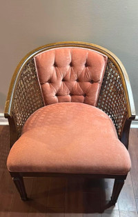 Vintage Accent Chair Rose Coloured