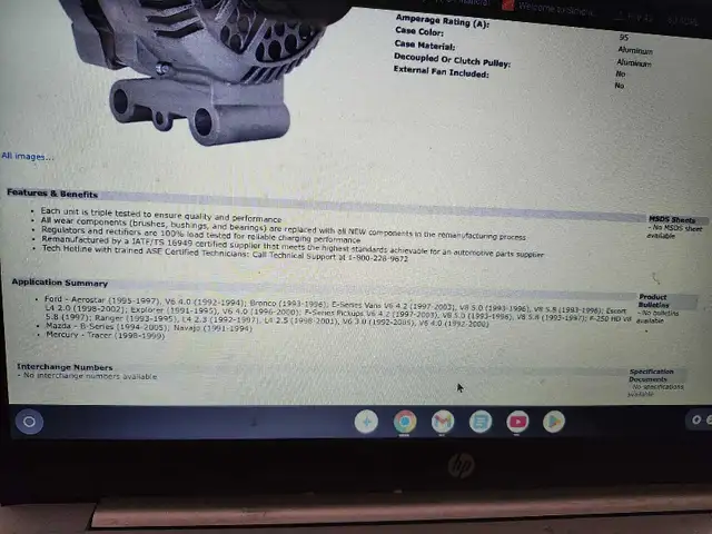 Ford 3G alternator (new) in Engine & Engine Parts in Leamington - Image 5