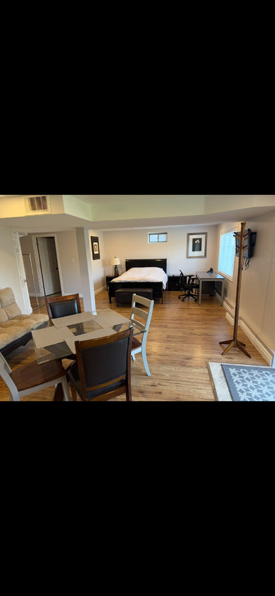 Ravine lot walkout basement apartment. Separate entrance, privacy, backyard. Studio. Full kitchen, q...