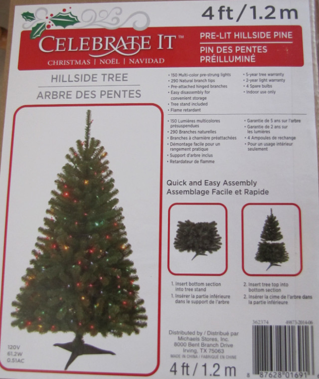 4' Artificial Christmas Tree in Holiday, Event & Seasonal in Winnipeg - Image 4