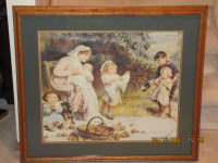 Framed Print - Mother & Children in 1800's