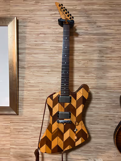Beautiful Dr. Frankinstein Firebird. One of a kind build. Maple and Walnut body. D Urbano Magnetics...