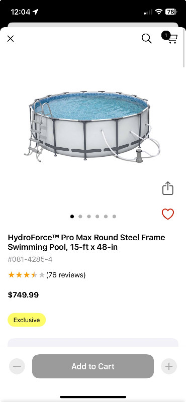 HydroForce™ Pro Max Round Steel Frame Swimming Pool, 15-ft x 48- dans Spas et piscines  à Ouest de l’Île - Image 3