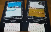 2 1971 Calendars: Double "O" Contractors, Moorefield, ON