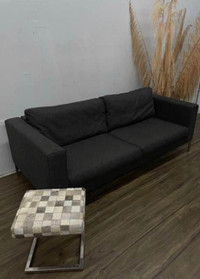 Urgent Sale Charcoal Grey West-Elm Couch designer 4 seater