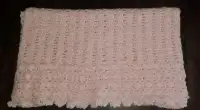 Pink Handmade Crochet Throw/Baby Blanket; Soft