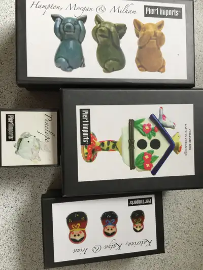 Pier 1 ceramic and glass figurines, View more