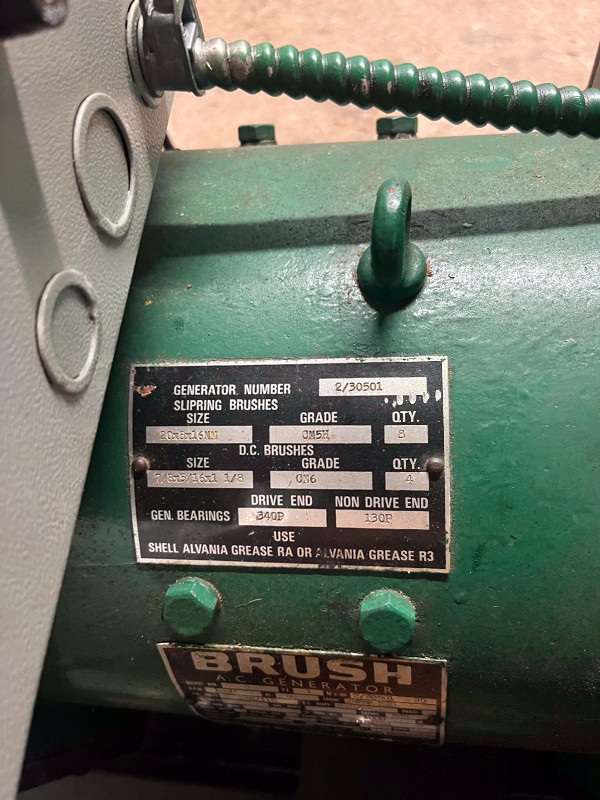 Brush 8kva Electrical Generator diesel, single phase. 1970 in Other in Sault Ste. Marie - Image 3