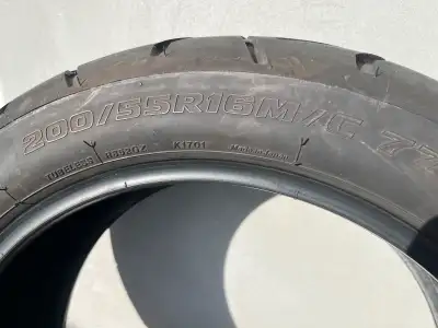 1. $70 . Used Bridgestone Exedra front and rear (130/70R18 and 200/55R16) Goldwing tires. No punctur...