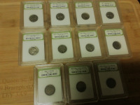 American    professionally encapsulated    5c coins