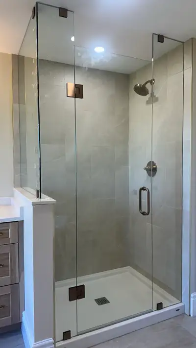 GLASS SHOWER ENCLOSURES DOORS OFFICE GLASS PARTITION RAILING ETC, View more