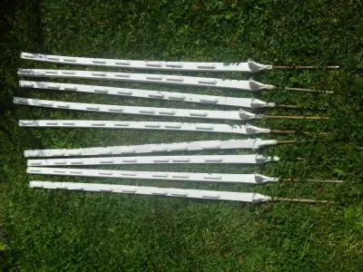 Electric fence stakes x 9 white plastic, View more