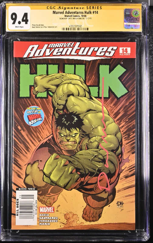 Marvel Adventures Hulk 14 2008 CGC 9.4 SS David Nakayama Signed in Comics & Graphic Novels in London