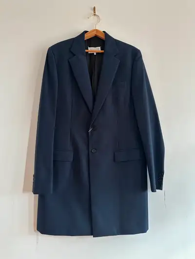 Maison Margiela Men's Blue Virgin Wool Coat - $1200, View more