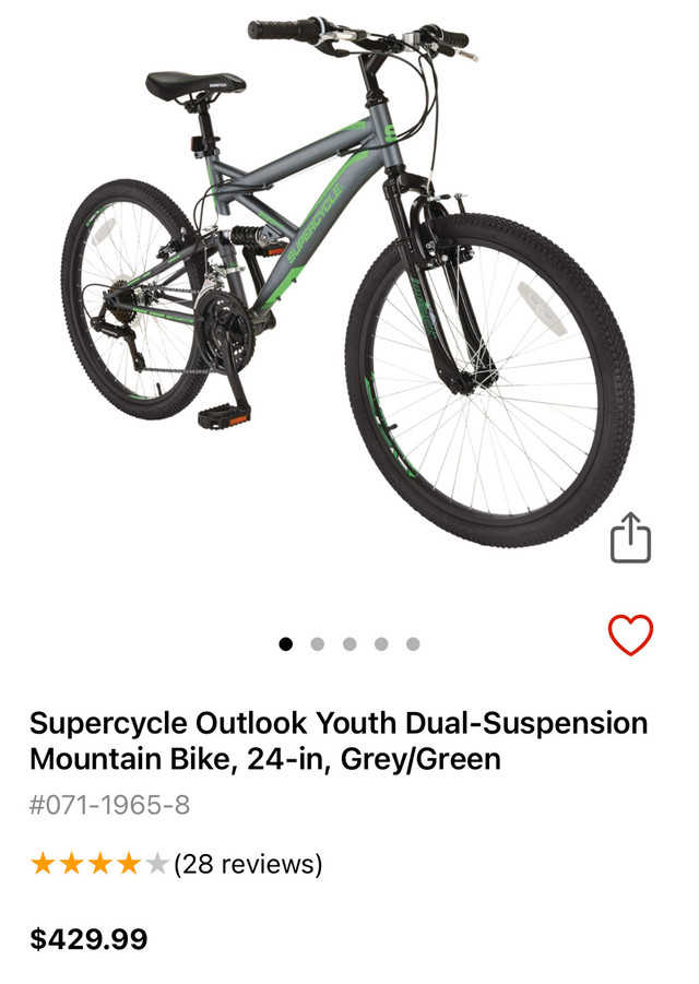 Supercycle Outlook Yth Dual-suspension Mountain bike 24-inch  in Mountain in St. John's