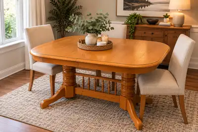Solid Oak Extendable Dining Table, View more