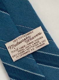 Vintage (but new) Madawaska Weavers 100% Wool Handwoven Necktie