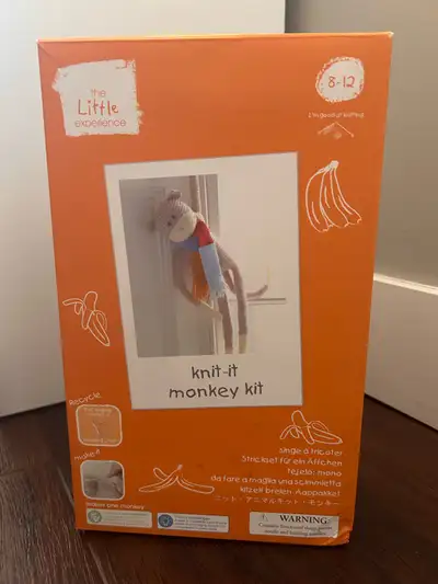 Handmade Knit-It Monkey Kit Beginner Friendly DIY Craft Set, View more