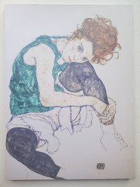 Egon Schiele - Vintage style Drawings - Hand assembled - prints