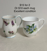 2 vintage tea / coffee mugs for $15 Royal Albert Remedy Collecti