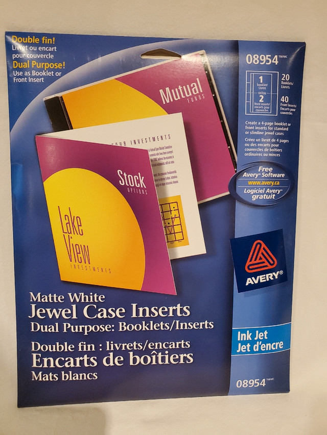 Avery Jewel Case Inserts (08954) in Hobbies & Crafts in Ottawa