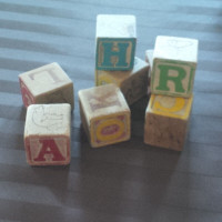 Antique Alphabet Blocks