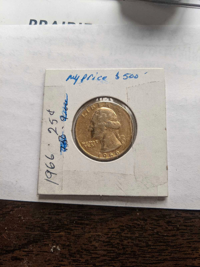 1966 US QUARTER&lt; ( 25¢) in Arts & Collectibles in Regina