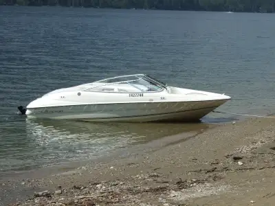 Great open bow rider Canadian Boat for waterskiing (slalom and dual), wakeboarding, knee boarding an...
