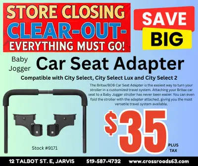 STORE CLOSING CLEARANCE!! Baby Jogger Car Seat Adapter, View more