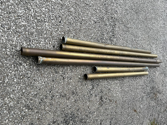 antique 2 inch diameter solid brass tubing, total about 31 feet in Arts & Collectibles in Leamington