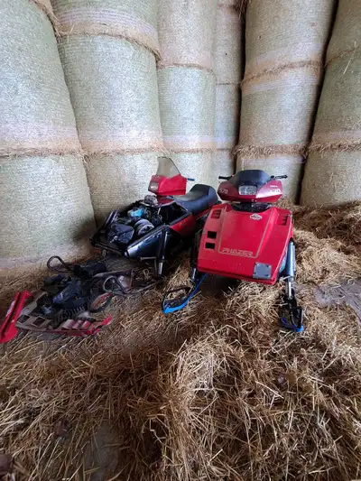 2 blown up phazer 480s, both need top end and fan parts, ran great till blown Sled thats tore apart...