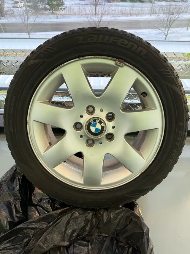 16” rims 5x120 from a 2004 BMW 325 (x4 ) tires are no good  in Tires & Rims in Oshawa / Durham Region - Image 2