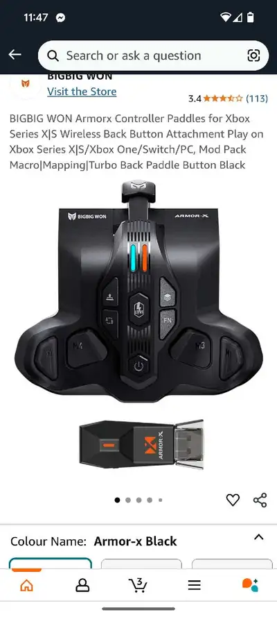 【Wireless and Wired on Multi-platforms】BIGBIG WON Armor-X paddles for Xbox Series X|S Controller ONL...