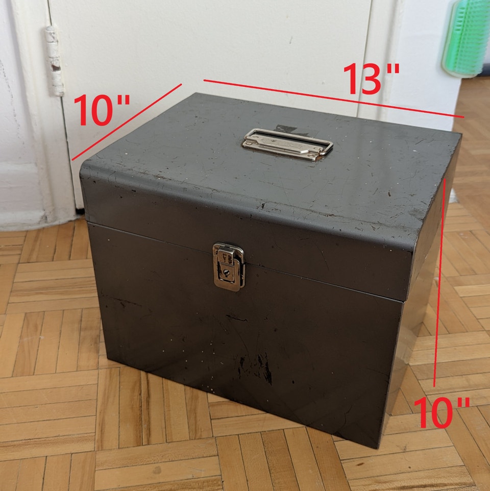 VINTAGE Industrial Security Lock Metal Box Gray Steel Rare witho | Tool ...