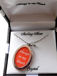 Sterling Silver Jewelry ,Cameo Necklace...Always In My Heart