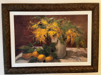 Still life Painting - Mimosas y Limones by J Ripoll