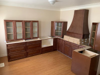 Custom all wood  showroom kitchen cabinets 