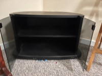 Black storage entertainment cabinet 