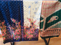 POLYESTER SAREES/SILKY MATERIAL SAREES FOR OUTFITS
