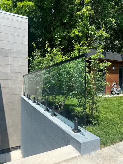 GLASS RAILING PARTITIONS OFFICE ENTRANCES GLASS ENCLOSURE PORCH, View more