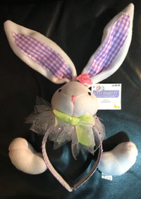 Easter Bunny head band, Easter Decoration (eggs and grass)