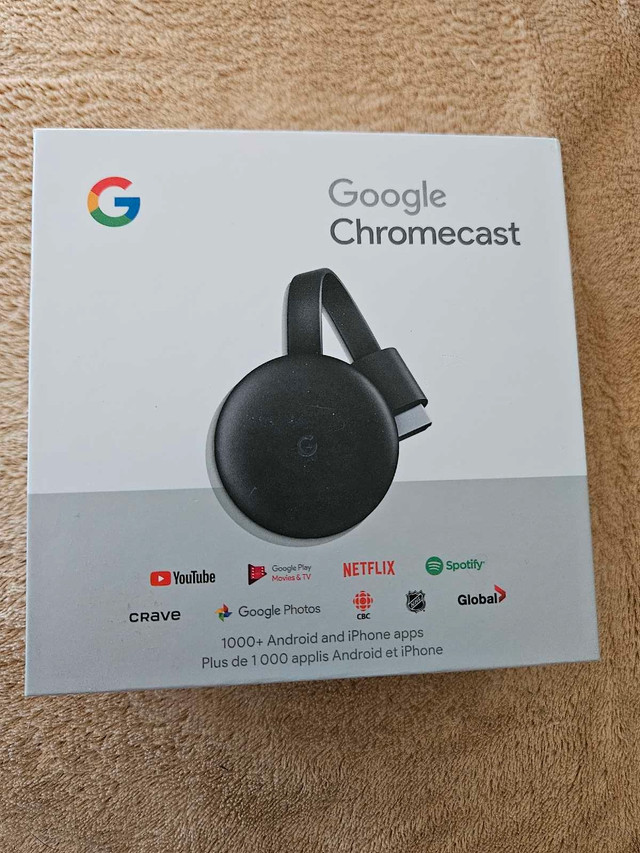 Google Chromecast 3rd Generation Model NC2-6A5 in Video & TV Accessories in Charlottetown