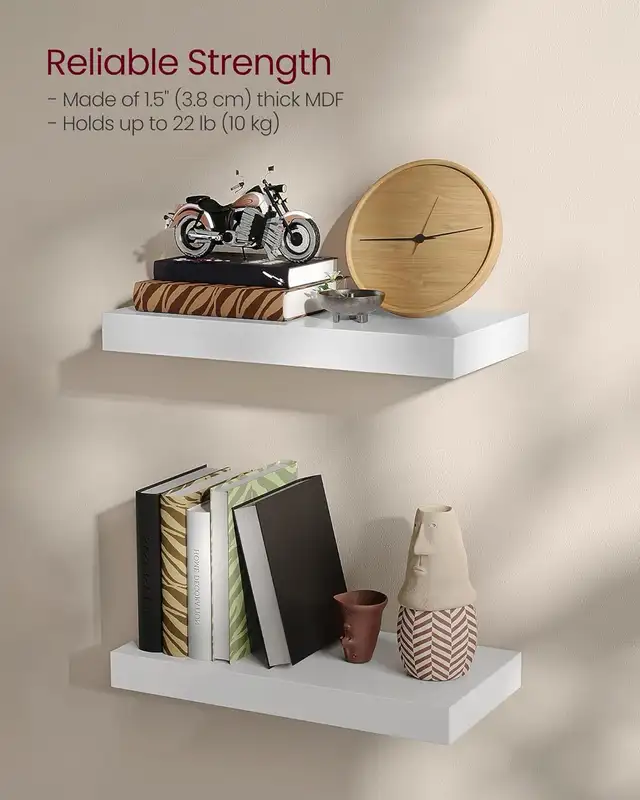 Wall Shelves Set of 3, Floating Shelves, Wall Mounted, 8 x 15.7  in Home Décor & Accents in Markham / York Region - Image 6